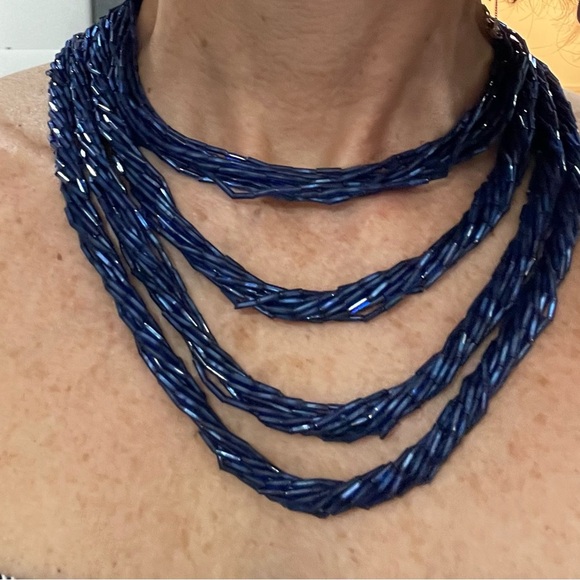 Vintage necklace with earrings very unique handmade - Picture 6 of 7